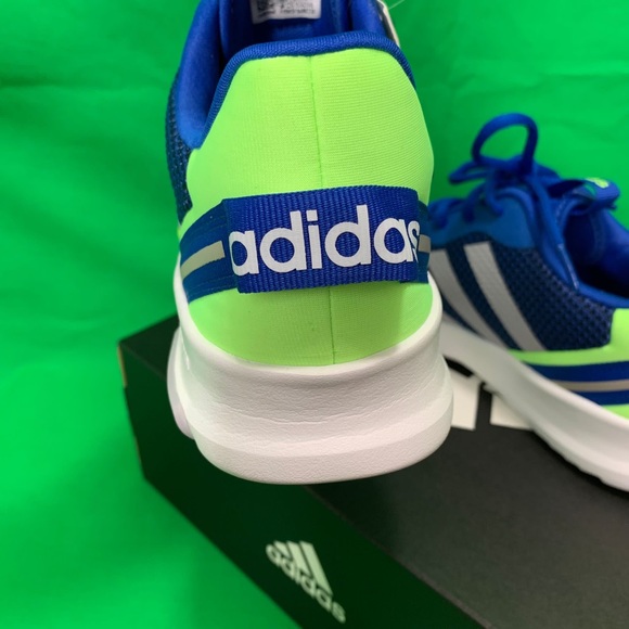 Adidas Racer TR 2.0 K White/Blue Size 5.5 - Picture 9 of 11